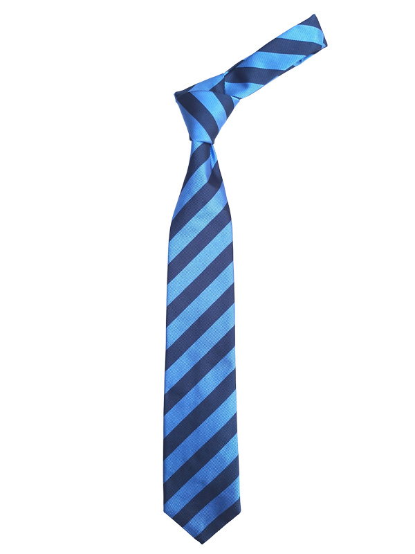 Stropdas_Hemley_Blauw___Zwart_Gestreept