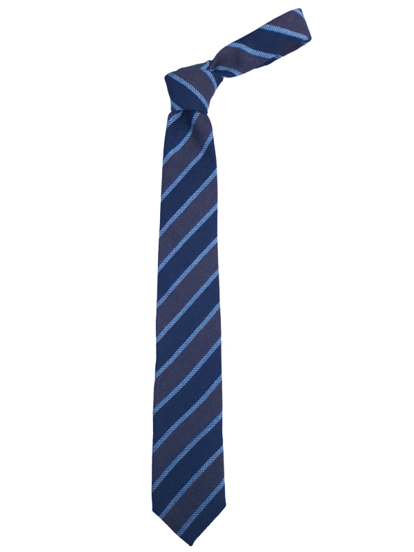Stropdas_Hemley_Wol_Bruin___Navy_Gestreept