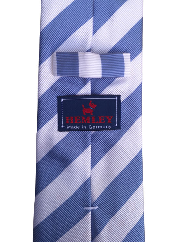 Stropdas Hemley Licht Blauw - Wit Gestreept – Image 4