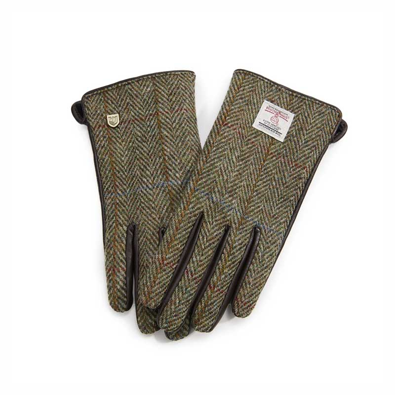 Ladies_Harris_Tweed_Gloves_Chestnut_Herringbone